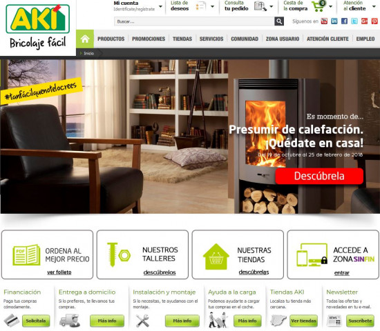 Der Web-Auftritt von Akí.