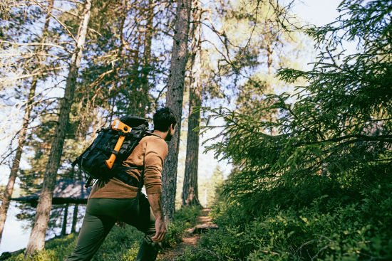 Leicht, gut zu verstauen und handlich: die X13-Wanderaxt ist für den Einsatz unterwegs konzipiert.&nbsp;