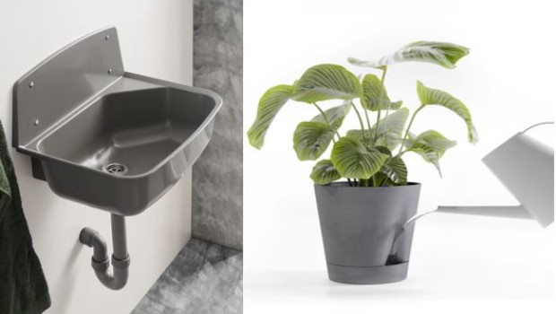 Beide Produkte haben mit Wasser zu tun und in beiden ist Recyclingmaterial verarbeitet.&nbsp;