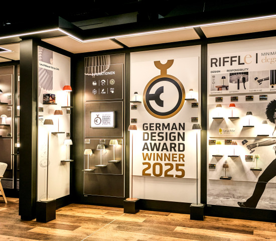 Briloner Leuchten hat mit der Riffle-Serie an mobilen Tischleuchten den German Design Award gewonnen.&nbsp;