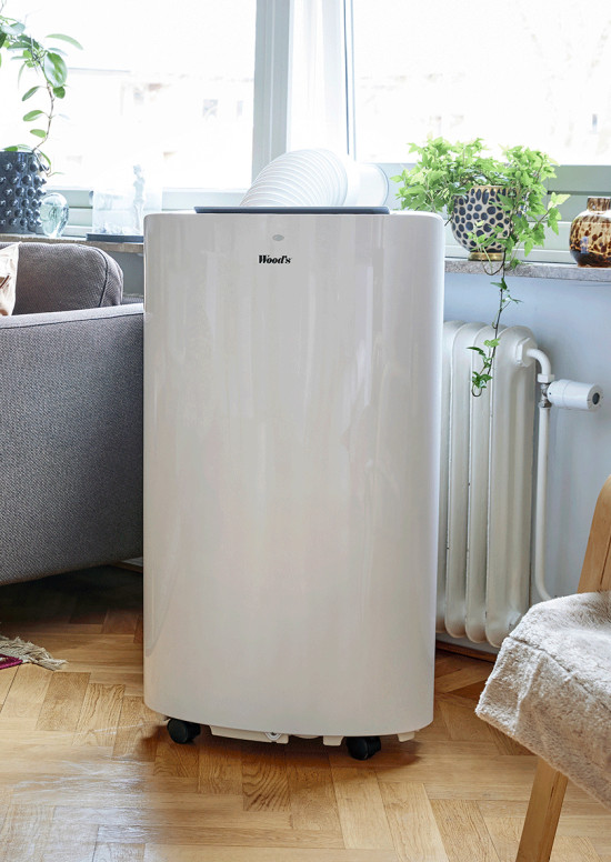 Die mobile Klimaanlage Cortina &nbsp;ist besonders leise und nutzt ein umweltfreundliches Kältemittel.