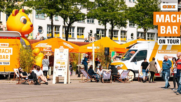 Die Obi MachBar on Tour macht vom 8. bis zum 22. August 2019 Station in Leipzig.