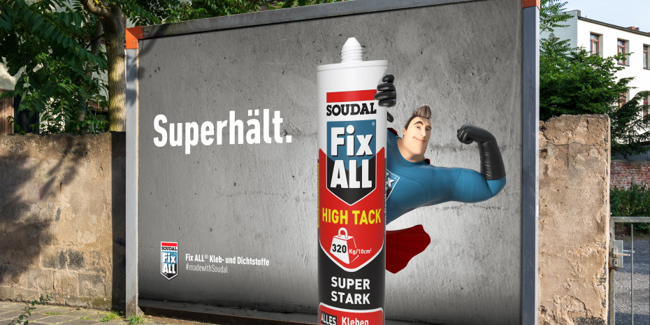 Ein besonderer neuer Werbeträger macht aktuell auf die Produktreihe &nbsp;Fix All aufmerksam.