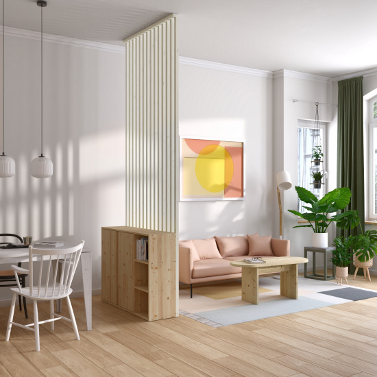 Mithilfe eines Raumteilers lassen sich aus einem Raum mehrere machen.&nbsp;