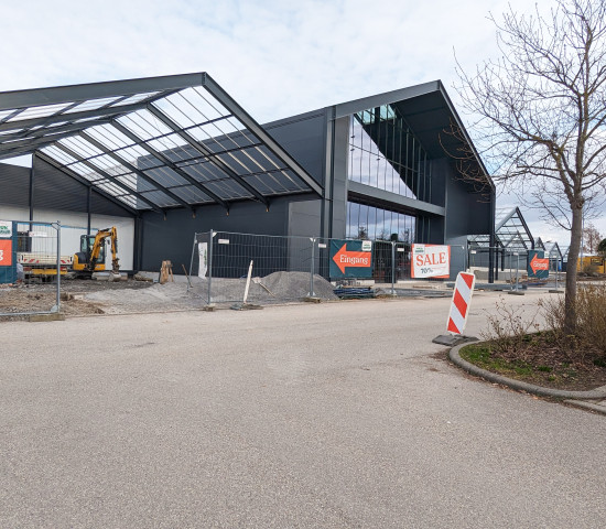 Noch Baustelle: Pflanzen Mauk in Lauff am Neckar.&nbsp;