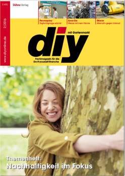 Die aktuelle Ausgabe des Fachmagazins diy ist jetzt erschienen. Die aktuelle Ausgabe des Fachmagazins diy ist jetzt erschienen.