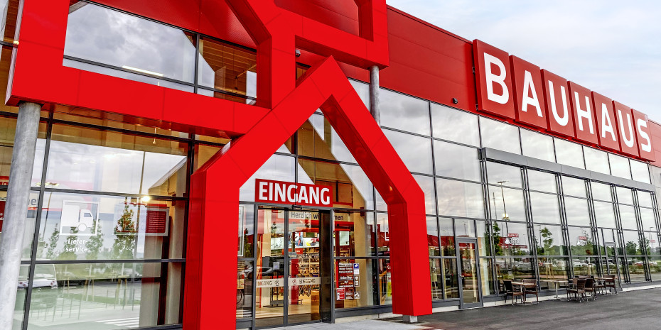 Sie nennen es „das Konglomerat“: Seit 1994 gehören die drei roten Häuschen zum Firmenauftritt. Hier der vor einem Jahr eröffnete Standort Wiesbaden.