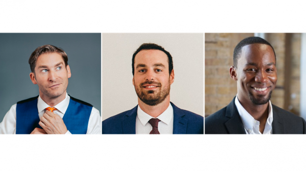 Ken Hughes, Adrien Boullet und Miles Agbanrin (v. l.) werden über „The next normal of DIY, home improvement and gardening after Covid-19“ diskutieren.