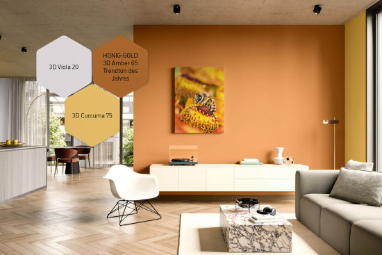 So kombiniert Caparol seinen Trendton des Jahres mit anderen Farben.&nbsp;