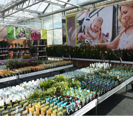 Rund 2.000 m² Verkaufsfläche stehen in der Egesa Garten Landgärtnerei Meier zur Verfügung.