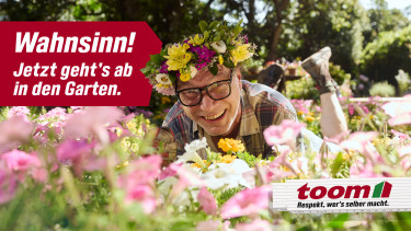 Toom startet mit Musik, Wahnsinn und Martin Brambach in die Gartensaison