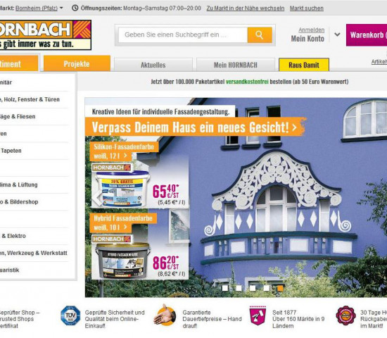 Hornbach Online-Shop 