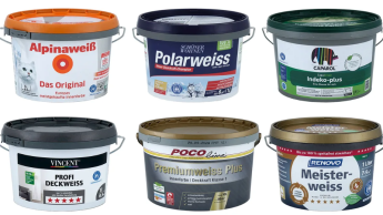 Die meisten weißen Wandfarben überzeugen