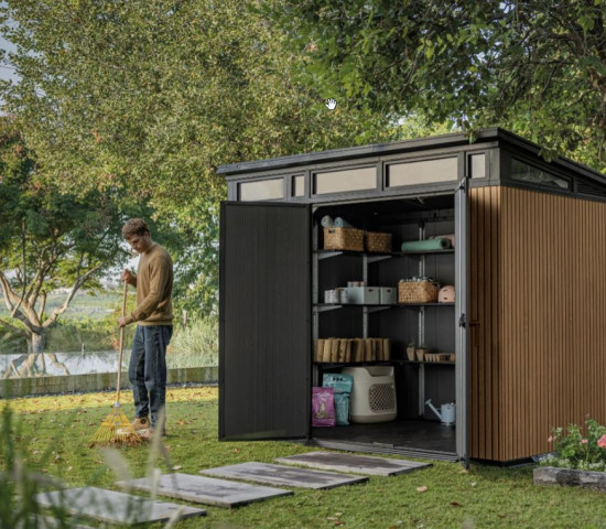 Keter Signature Collection: Gartenschuppen im Design Venetian Braun