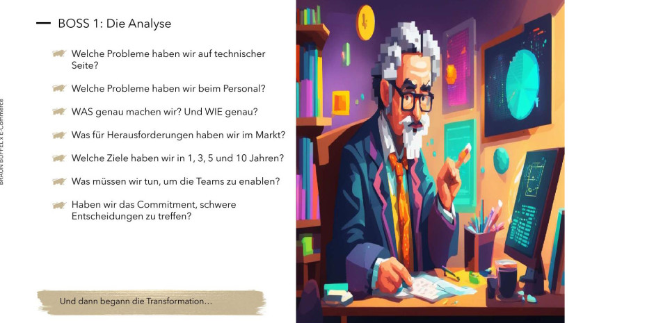 Artur Wagners Vortrag war aufgebaut wie ein Computerspiel. &nbsp;Level 1: die Analyse.