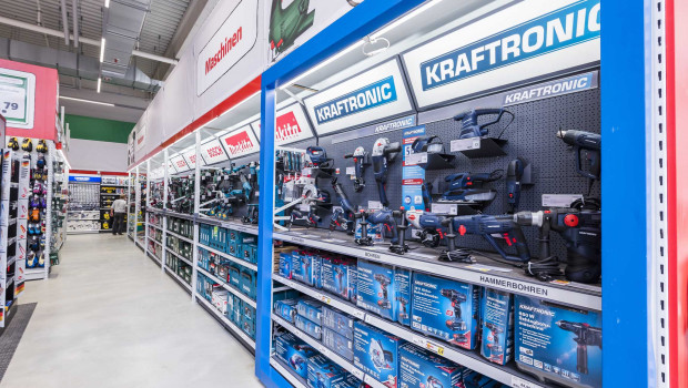 So wird das Kraftronic-Sortiment im Regal präsentiert. So wird das Kraftronic-Sortiment im Regal präsentiert.