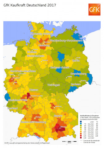 GfK-Kaufkraft Deutschland 2017.