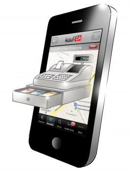 Smartphone mit Kasse