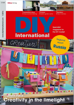 Die Fachzeitschrift DIY International berichtet in ihrer aktuellen Ausgabe unter anderem über den DIY- und Gartenmarkt in Russland und die Adeo-Vertriebslinie Zodio in Italien.