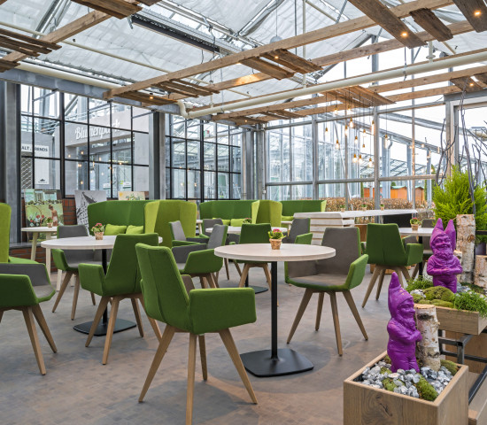 Das Gartenbistro bietet 240 Sitzplätze.