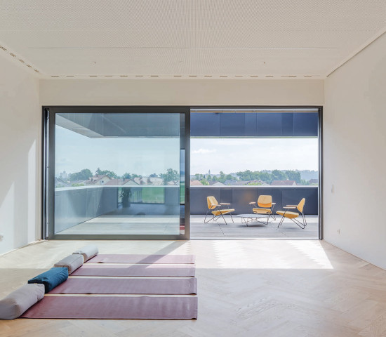 Auch Gesundheitsvorsorge gehört zur Nachhaltigkeit: Gebol-Mitarbeitern steht dafür ein eigener Yogaraum zur Verfügung.