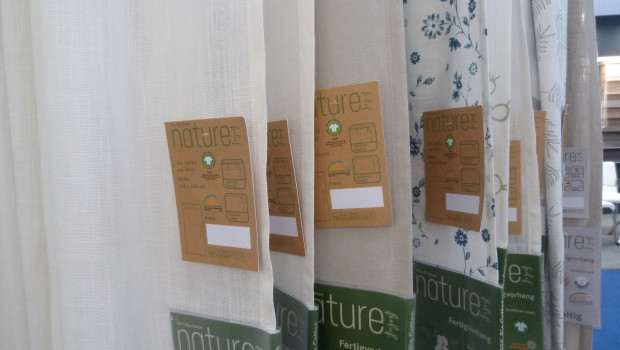 Ein Trend beim Sicht- und Sonnenschutz, den die Firma Gerster auf der Heimtextil-Messe vorstellte: Nachhaltigkeit und Natürlichkeit.&nbsp;