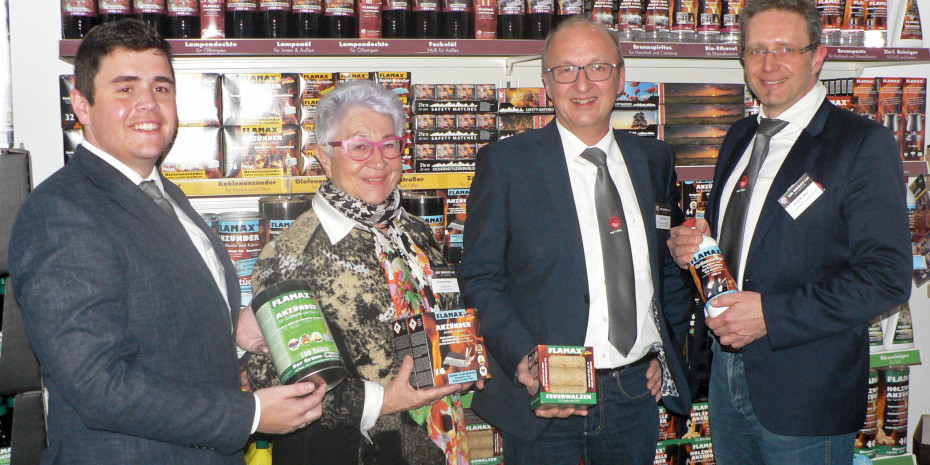 Carl Warrlich, (v. l.): Kevin Warrlich, Margarethe Häßler, Holger Knipping und Alexander Häßler.