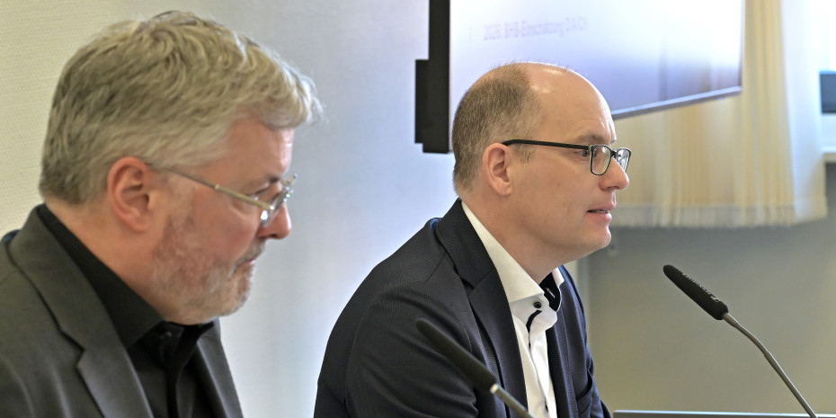 BHB-Vorstandssprecher Peter Abraham (r.) und Geschäftsführer Peter Wüst.