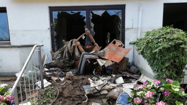 Überflutete Kellern und Wohnräume, überschwemmte Gärten: Auch Mitarbeiterinnen und Mitarbeiter von Betrieben aus der grünen Branche waren schwer betroffen.