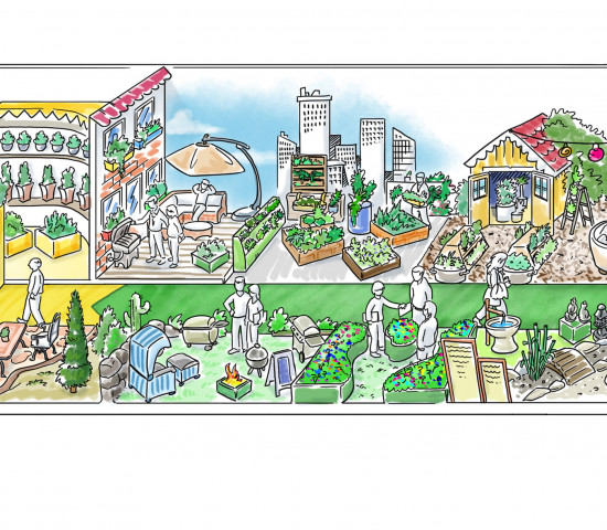 So sieht die Hortivation 2018 aus: Im Gegensatz zu einer klassischen Messe werden im neuen Trendhotspot der IPM Essen die Produkte der Aussteller in eine Gesamtpräsentation eingebunden. Von der Technik über den Ladenbau und POS-Konzepte bis hin zur Eventgastronomie und Speakers‘ Corner „Grill & Chill“ erleben Besucher den Family Garden.