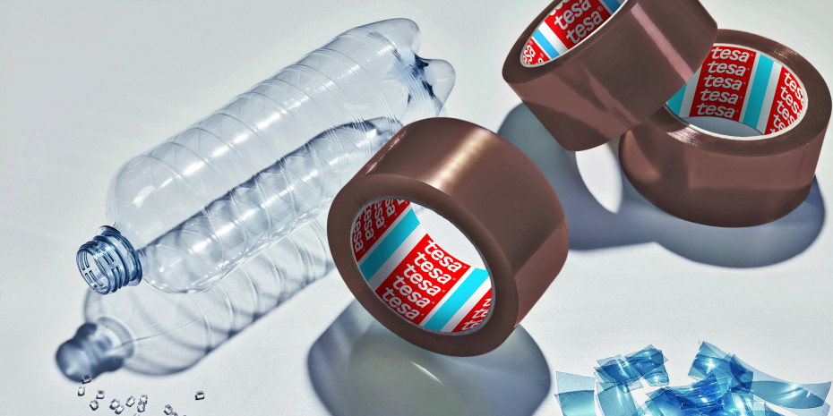 Die Trägerfolie von Tesapack Strong Recycled wurde auf Post-Consumer-Material umgestellt.