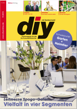 Die September-Ausgabe des Fachmagazins diy ist mit einem großen Garten-Schwerpunkt erschienen.