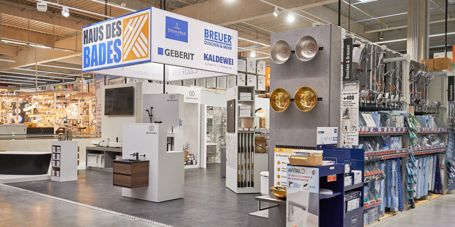 Standard bei allen Hornbach-Märkten ist ein sogenanntes&nbsp;„Haus des Bades“.