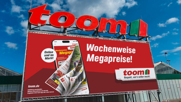 Mit dem überarbeiteten Corporate Design will Toom die Wiedererkennbarkeit der Marke stärken.