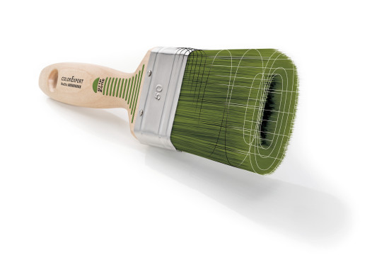 Der Wood Star bietet mit seiner patentierten Farbkammer-Technologie bis zu 30 Prozent mehr Materialauftrag. An einer ähnlichen Innovation arbeitet Color Expert aktuell für Lacke und Dispersionen.