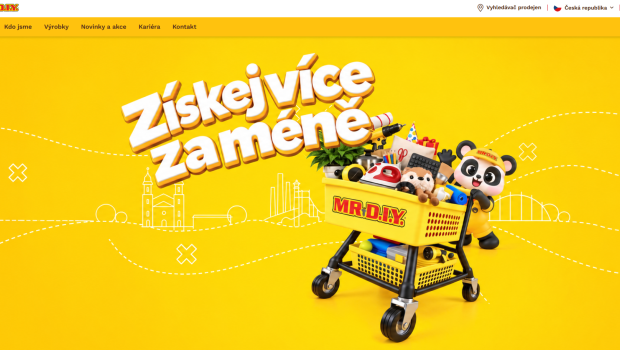 Mr. DIY hat auf seiner globalen Website bereits eine Landingpage für die Tschechische Republik angelegt.
