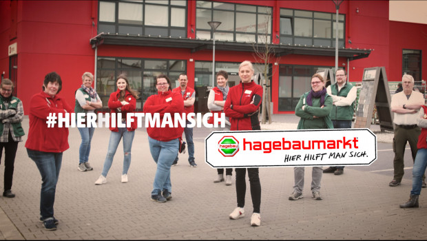 Der Imagespot, mit dem sich die Hagebau bei den Mitarbeitern in den Märkten bedankt, läuft ab morgen auch im Fernsehen.