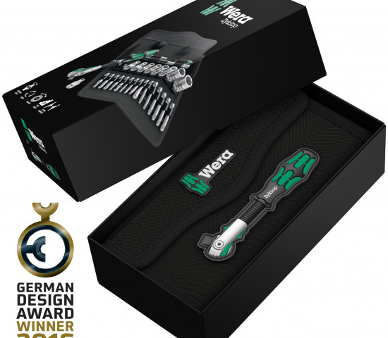 Wera wurde für die Verpackung der Knarre Zyklop Speed ausgezeichnet. Dabei kommt der Hersteller ohne das übliche Plastik aus.