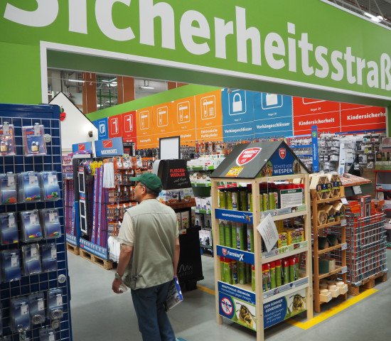 Das neue Kundenleitsystem in freundlichen Farben.