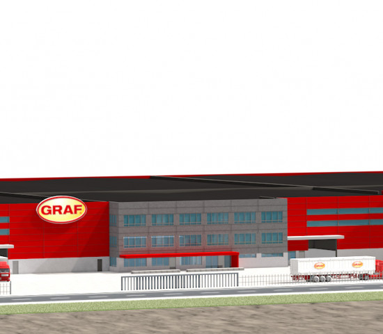 Auf dem 6,5 Hektar großen Grundstück wird ein Gebäude mit einer Grundfläche von 24.000 m² und zwölf Rohstoffsilos erreichtet.