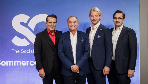 Künftiger, erweiterter Vorstand und Aufsichtratschef (von links):&nbsp;Ralf Dümmel (CPO), Dr. Georg Kofler (Aufsichtsratsvorsitzender), Wanja S. Oberhof (CEO), Christian Senitz (CFO).