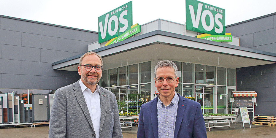 Georg Vos (r.) führt den Baumarkt Baufuchs Vos in zweiter Generation zusammen mit Werner Kersjes.