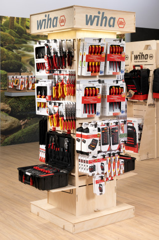 Wiha zeigte seine Wooden Brand World – ein POS-Konzept aus Holz.&nbsp;