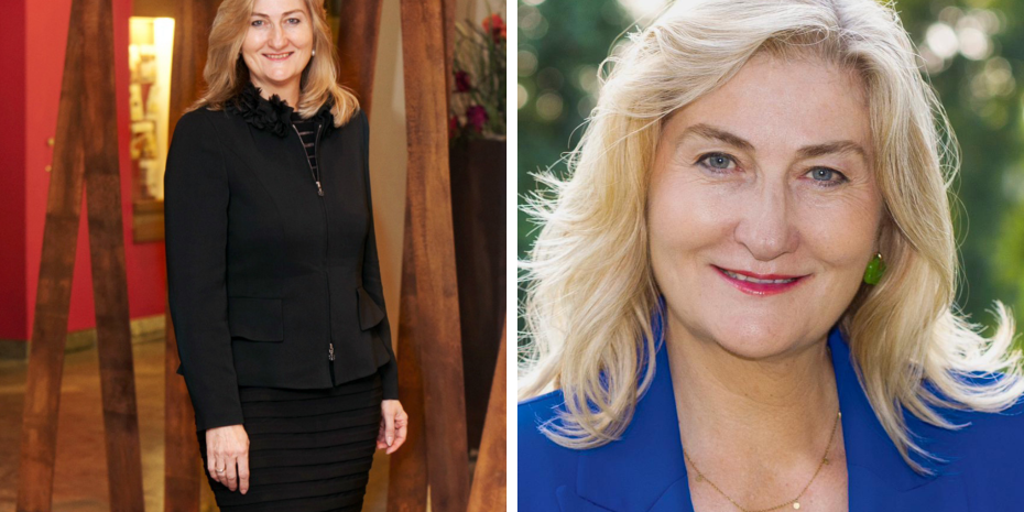 Von 2015 (links) bis 2025 (rechts) – seit mittlerweile zehn Jahren steht Martina Mensing-Meckelburg an derSpitze des Verbands Deutscher Garten-Center.