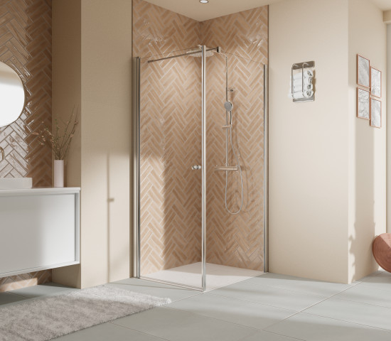 Auch bei Duschkabinen der Serie Elana 2.0 hat der Kunde die Wahl: runde oder eckige Profilgeometrie sowie verschiedene Farben und Glasarten sind möglich.&nbsp;