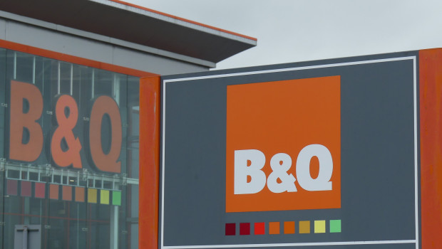 B&Q, die britische Hauptvertriebslinie von Kingfisher, hat ein leichtes Umsatzplus zu verzeichnen.