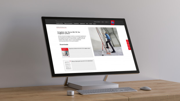 Die neue Website&nbsp;bietet Infos zu aktuellen Normen wie der europäischen Leiternorm EN 131 und Vorgaben wie den Technischen Regeln zur Betriebssicherheit (TRBS) 2121-2.