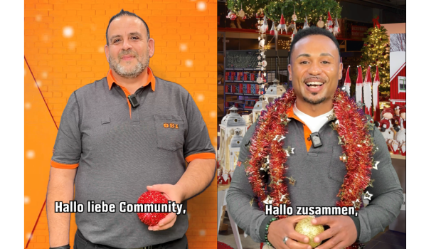 Den Anfang der neuen Obi-Kampagen machen 23 Mitarbeiterinnen &nbsp;und MItarbeiter aus ganz Deutschland, unter anderem Munir Kobil (r.) aus Tübingen und Ali Diken aus Berlin-Steglitz. Beide dürften manchen bereits bekannt sein: Munir ist schon seit mehreren Monaten mit seinem Instagram-Account des Marktes in Tübingen sehr präsent, während Ali aus Berlin-Steglitz vor Kurzem die Auszeichnung "Gesicht des Handels" erhalten hat.