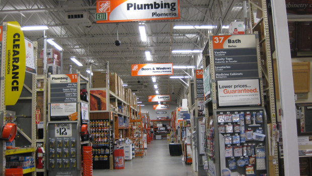 Blick in einen Home Depot Markt. Aktuell erzielt das Unternehmen Rekordumsätze.&nbsp;