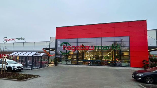 Der neue Hagebaumarkt in Varel ist 1.500 m² größer als der von einem Großbrand vernichtete Vorgängerbau.